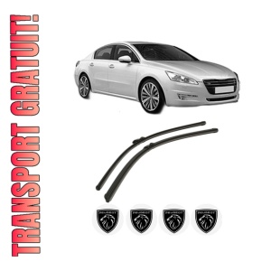 Set stergatoare PEUGEOT 508 I (8D_) din 2010-2018, pentru parbriz auto, 2 bucati, Bosch Aerotwin, din cauciuc siliconat rezistent, 4 Stickere Auto PEUGEOT