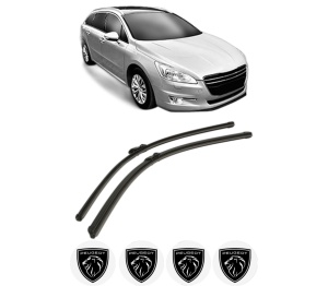 Set stergatoare PEUGEOT 508 SW Estate Van (8E_) din 2011-2018, pentru parbriz auto, 2 bucati, Bosch Aerotwin, din cauciuc siliconat rezistent, 4 Stickere Auto PEUGEOT v53001