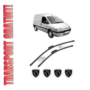Set stergatoare PEUGEOT EXPERT Van (222) din 1996-2002, pentru parbriz auto, 2 bucati, Bosch Aerotwin Retrofit, din cauciuc siliconat rezistent, 4 Stickere Auto PEUGEOT