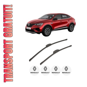 Set stergatoare RENAULT ARKANA I (LCM_, LDN_) din 2020-2021, pentru parbriz auto, 2 bucati, Bosch Aerotwin Retrofit, din cauciuc siliconat rezistent, 4 Stickere Auto RENAULT