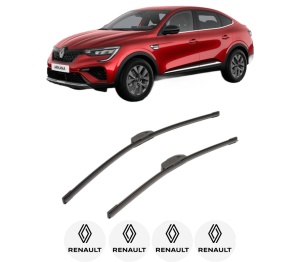 Set stergatoare RENAULT ARKANA I (LCM_, LDN_) din 2020-2021, pentru parbriz auto, 2 bucati, Bosch Aerotwin Retrofit, din cauciuc siliconat rezistent, 4 Stickere Auto RENAULT v56306