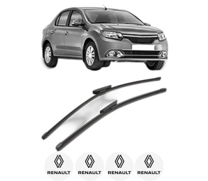Set stergatoare RENAULT LOGAN/STEPWAY II (L8_) din 2013-2016, pentru parbriz auto, 2 bucati, Valeo Silencio Xtrm, din cauciuc siliconat rezistent, 4 Stickere Auto RENAULT v36906