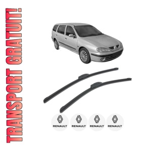Set stergatoare RENAULT Megane I Kombi van (KA_) din 2000-2001, pentru parbriz auto, 2 bucati, Bosch Aerotwin Retrofit, din cauciuc siliconat rezistent, 4 Stickere Auto RENAULT