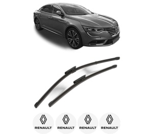 Set stergatoare RENAULT TALISMAN (LP_) din 2015-2022, pentru parbriz auto, 2 bucati, Valeo Silencio Xtrm, din cauciuc siliconat rezistent, 4 Stickere Auto RENAULT v39666