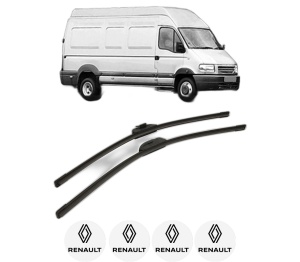 Set stergatoare RENAULT TRUCKS MASCOTT Van din 1999-2010, pentru parbriz auto, 2 bucati, Bosch Aerotwin Retro Truck, din cauciuc siliconat rezistent, 4 Stickere Auto RENAULT TRUCKS v50881