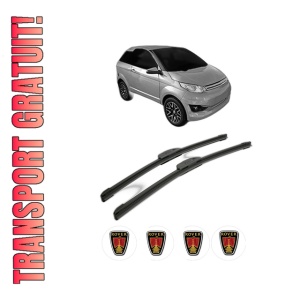 Set stergatoare ROVER COUPE din 1996, pentru parbriz auto, 2 bucati, Bosch Aerotwin Retrofit, din cauciuc siliconat rezistent, 4 Stickere Auto ROVER
