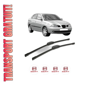 Set stergatoare SEAT CORDOBA (6L2) din 2002-2009, pentru parbriz auto, 2 bucati, Bosch Aerotwin Retrofit, din cauciuc siliconat rezistent, 4 Stickere Auto SEAT