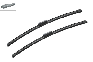 Set stergatoare SKODA ROOMSTER (5J7) din 2006-2015, pentru parbriz auto, 2 bucati, Bosch Aerotwin, din cauciuc siliconat rezistent, 4 Stickere Auto SKODA v51748
