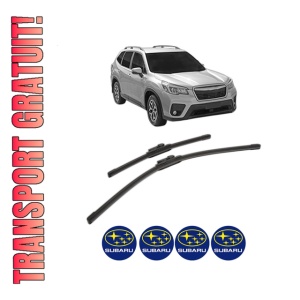 Set stergatoare SUBARU FORESTER (SK_) din 2018, pentru parbriz auto, 2 bucati, Bosch Aerotwin, din cauciuc siliconat rezistent, 4 Stickere Auto SUBARU