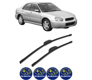 Set stergatoare SUBARU IMPREZA Saloon (GD) din 2000-2005, pentru parbriz auto, 2 bucati, Bosch Aerotwin Retrofit, din cauciuc siliconat rezistent, 4 Stickere Auto SUBARU v42731