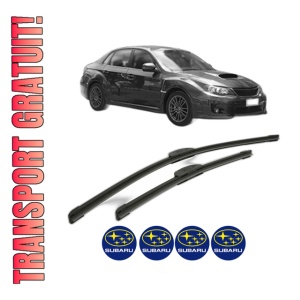 Set stergatoare SUBARU WRX Saloon (GJ) din 2014, pentru parbriz auto, 2 bucati, Bosch Aerotwin Retrofit, din cauciuc siliconat rezistent, 4 Stickere Auto SUBARU