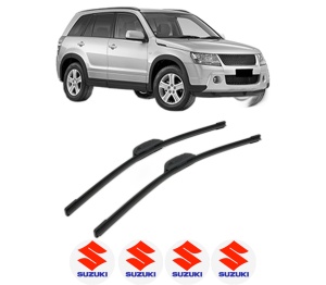 Set stergatoare SUZUKI GRAND VITARA II (JT, TE, TD) din 2005-2012, pentru parbriz auto, 2 bucati, Bosch Aerotwin Retrofit, din cauciuc siliconat rezistent, 4 Stickere Auto SUZUKI v48646