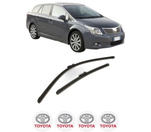 Set stergatoare TOYOTA AVENSIS Estate (_T27_) din 2008-2018, pentru parbriz auto, 2 bucati, Bosch Aerotwin, din cauciuc siliconat rezistent, 4 Stickere Auto TOYOTA v54201