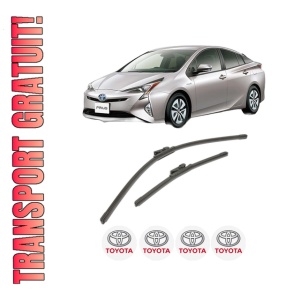 Set stergatoare TOYOTA PRIUS (_W5_) din 2015-2022, pentru parbriz auto, 2 bucati, Bosch Aerotwin, din cauciuc siliconat rezistent, 4 Stickere Auto TOYOTA