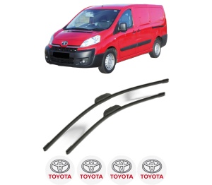 Set stergatoare TOYOTA PROACE Van (MDX_) din 2013, pentru parbriz auto, 2 bucati, Bosch Aerotwin Retrofit, din cauciuc siliconat rezistent, 4 Stickere Auto TOYOTA v52381