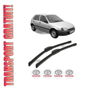 Set stergatoare TOYOTA STARLET (_P9_) din 1996, pentru parbriz auto, 2 bucati, Bosch Aerotwin Retrofit, din cauciuc siliconat rezistent, 4 Stickere Auto TOYOTA