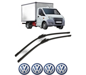 Set stergatoare Volkswagen CRAFTER 30-50 Van (2E_) din 2006-2016, pentru parbriz auto, 2 bucati, Bosch Aerotwin, din cauciuc siliconat rezistent, 4 Stickere Auto Volkswagen v55701