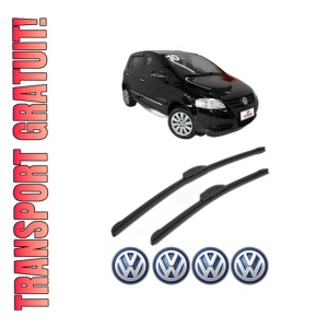 Set stergatoare Volkswagen FOX Van (5Z1) din 2010-2011, pentru parbriz auto, 2 bucati, Bosch Aerotwin Retrofit, din cauciuc siliconat rezistent, 4 Stickere Auto Volkswagen
