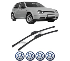 Set stergatoare Volkswagen GOLF IV (9B3) din 2008, pentru parbriz auto, 2 bucati, Bosch Aerotwin Retrofit, din cauciuc siliconat rezistent, 4 Stickere Auto Volkswagen v47601