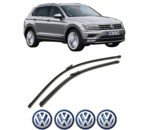 Set stergatoare Volkswagen TIGUAN SUV Van (AD1) din 2016-2020, pentru parbriz auto, 2 bucati, Bosch Aerotwin, din cauciuc siliconat rezistent, 4 Stickere Auto Volkswagen v52881