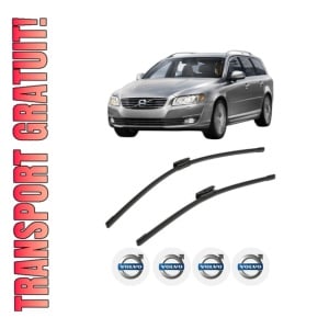 Set stergatoare VOLVO V70 III Estate Van (135) din 2013-2015, pentru parbriz auto, 2 bucati, Bosch Aerotwin Multi, din cauciuc siliconat rezistent, 4 Stickere Auto VOLVO