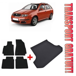 Skoda Fabia I din 2000 - 2007 Combi *1 , Set Covorase + tavita portbagaj auto