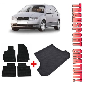 Skoda Fabia I din 2000 - 2007 Hatchback *2 , Set Covorase + tavita portbagaj auto