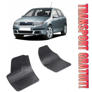 Skoda Fabia I, Sedan, fabricat din 2000 - 2007, 2 Locuri, set covorase auto dedicate, din cauciuc 100% Premium