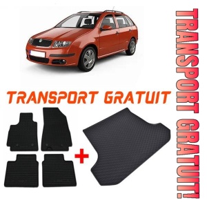 Skoda Fabia II din 03.2007 - 10.2014 Combi *2 , Set Covorase + tavita portbagaj auto