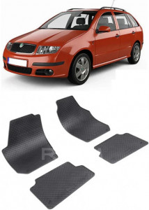 Skoda Fabia II fabricat din 03.2007 - 10.2014, Combi, set covorase auto dedicate, din cauciuc 100% Premium accesorii pentru autoturismul tau - masina v151298