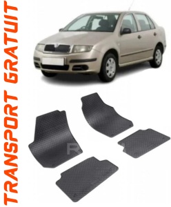 Skoda Fabia II fabricat din 03.2007 - 10.2014, Sedan, set covorase auto dedicate, din cauciuc 100% Premium accesorii pentru autoturismul tau - masina v151283