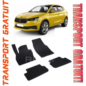 Skoda Fabia IV fabricat din 09.2021 - Prezent, Hatchback, set covorase auto dedicate, din cauciuc 100% Premium