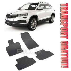 Skoda Karoq, fabricat din 2017 - Prezent, Suv, set covorase auto dedicate, din cauciuc 100% Premium