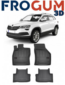 Skoda Karoq, Suv, Din 2017 - Prezent , Set Covorase Auto Tip Tavita Premium 3D, din cauciuc accesorii pentru autoturismul tau - masina v172158