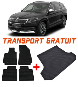 Skoda Kodiaq din 03.2017 - Prezent Suv 5 Locuri *1, Set Covorase + tavita portbagaj auto accesorii pentru autoturismul tau - masina v1676