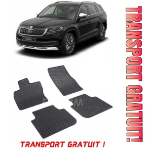 Skoda Kodiaq, Suv, fabricat din 03.2017 - Prezent, set covorase auto dedicate, din cauciuc 100% Premium - Transport Gratuit