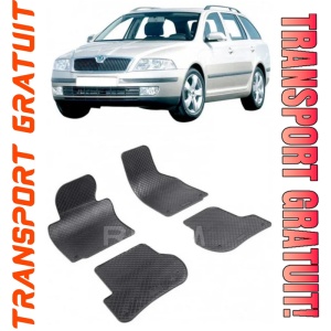 Skoda Octavia II fabricat din 2004 - 04.2013, Combi, set covorase auto dedicate, din cauciuc 100% Premium