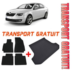 Skoda Octavia III din 02.2013 - 05.2020 Hatchback *2 , Set Covorase + tavita portbagaj auto