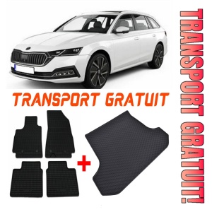 Skoda Octavia IV din 06.2020 - Prezent Combi *1 , Set Covorase + tavita portbagaj auto