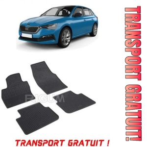 Skoda Scala, Hatchback, fabricat din 04.2019 - Prezent, set covorase auto dedicate, din cauciuc 100% Premium - Transport Gratuit