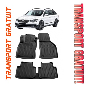 Skoda Superb III (3V) (2015 - prezent) Set covorase auto cauciuc G.Modern Line 3D