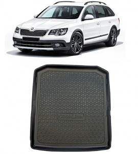 Skoda Superb III din 09.2015 - Prezent Combi Portbagaj Inferior *5, Tavita Pentru Portbagaj Lux Premium Dedicata, accesorii pentru autoturismul tau - masina v177096