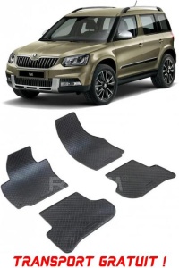 Skoda Yeti, Hatchback, fabricat din 06.2009 - 11.2017, set covorase auto dedicate, din cauciuc 100% Premium - Transport Gratuit accesorii pentru autoturismul tau - masina v37719