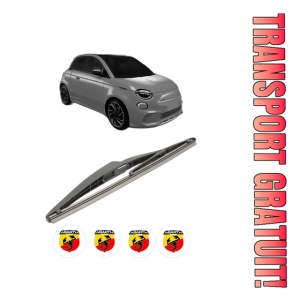 Stergator lamela spate ABARTH 500E Hatchback (332_) din 2023, pentru luneta auto, Bosch Twin, din cauciuc siliconat rezistent, 4 Stickere Auto ABARTH