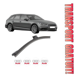 Stergator lamela spate AUDI A4 B9 Avant (8W5, 8WD) din 2015 - 2020, pentru luneta auto, Bosch Aerotwin, din cauciuc siliconat rezistent, 4 Stickere Auto AUDI