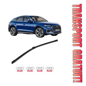 Stergator lamela spate AUDI Q5 Sportback (FYT) din 2020, pentru luneta auto, Bosch Aerotwin, din cauciuc siliconat rezistent, 4 Stickere Auto AUDI