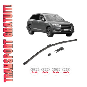 Stergator lamela spate AUDI Q7 Van (4MB, 4MG) din 2015 - 2019, pentru luneta auto, Valeo HydroConnect, din cauciuc siliconat rezistent, 4 Stickere Auto AUDI