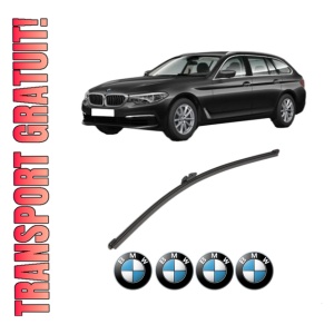 Stergator lamela spate BMW Seria 5 Touring Van (G31) din 2017 - 2019, pentru luneta auto, Valeo Silencio Xtrm, din cauciuc siliconat rezistent, 4 Stickere Auto BMW