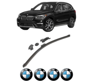 Stergator lamela spate BMW Seria X1 (F48) din 2014 - 2022, pentru luneta auto, Valeo HydroConnect, din cauciuc siliconat rezistent, 4 Stickere Auto BMW v17086