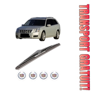 Stergator lamela spate CADILLAC BLS Wagon din 2007 - 2010, pentru luneta auto, Bosch Twin, din cauciuc siliconat rezistent, 4 Stickere Auto CADILLAC